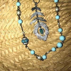 Necklaces Banana Republic and Lucky Brand feather
